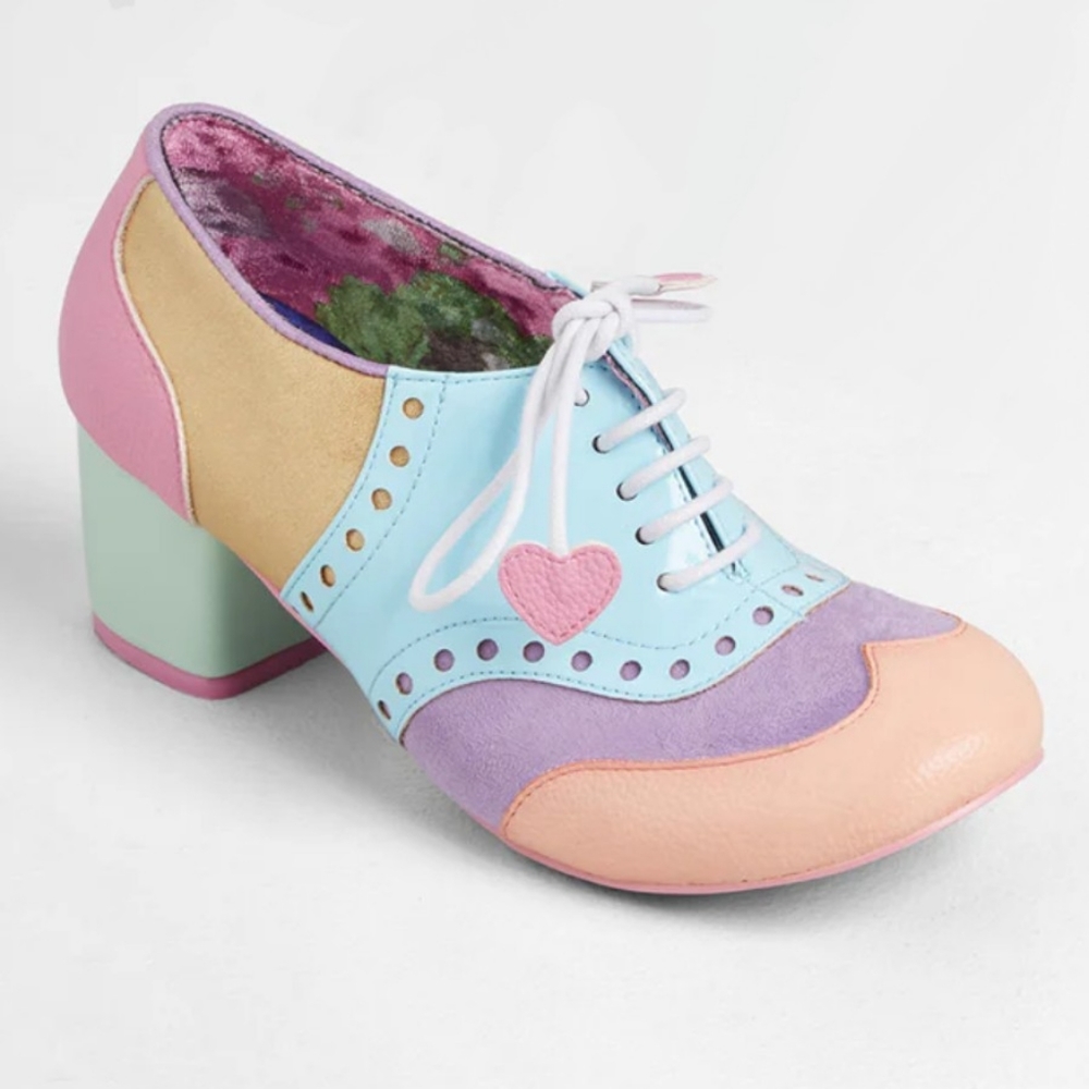 Irregular Choice Clara Bow Sweetly Swirled Oxford Heels